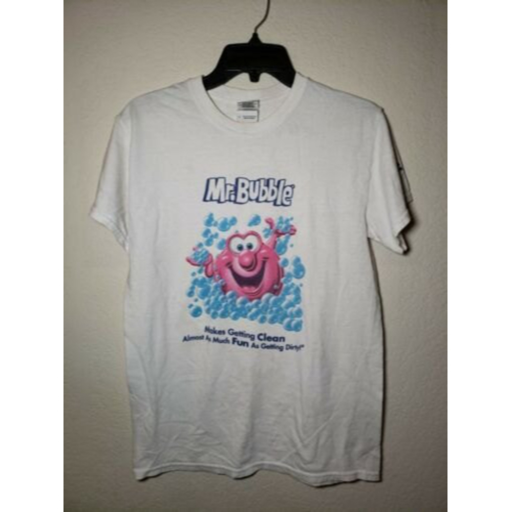 SOLD Mr. Bubble Promo White T-shirt Size Small